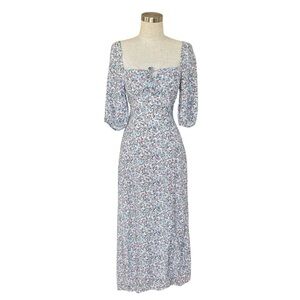 NWT H&M Floral Puff Sleeve Maxi Dress